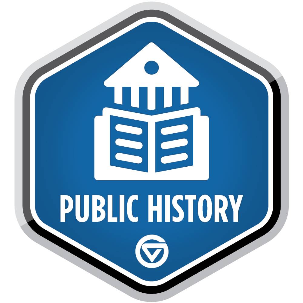 Public History undergraduate badge at GVSU.